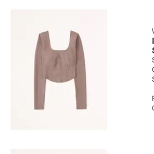 Abercrombie long sleeve corset scoop neck top